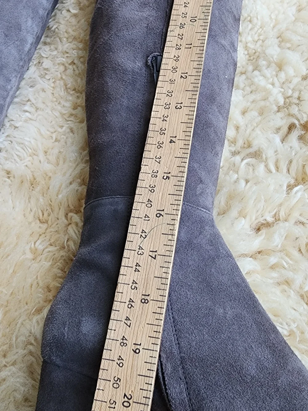 H by Halston Gray Suede Over-the-Knee Block Heel Boots